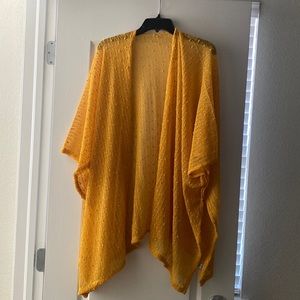 NWT mustard sequin kimono OS